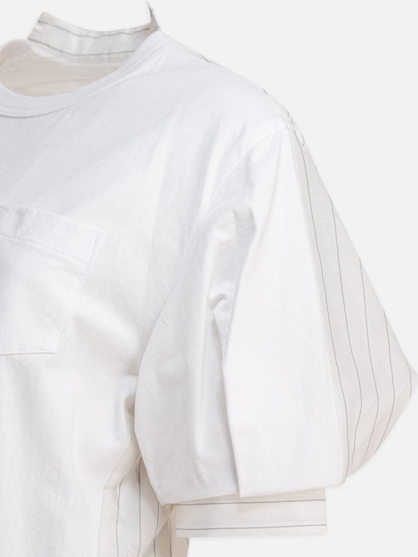 Sacai Spun organza and cotton jersey t-shirt 12213542_3 White thumbnail_4