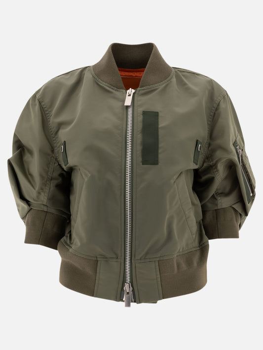 Bomber jackets Solid colour  Green - Sacai Women | PLP | VIETTI Online Store 
