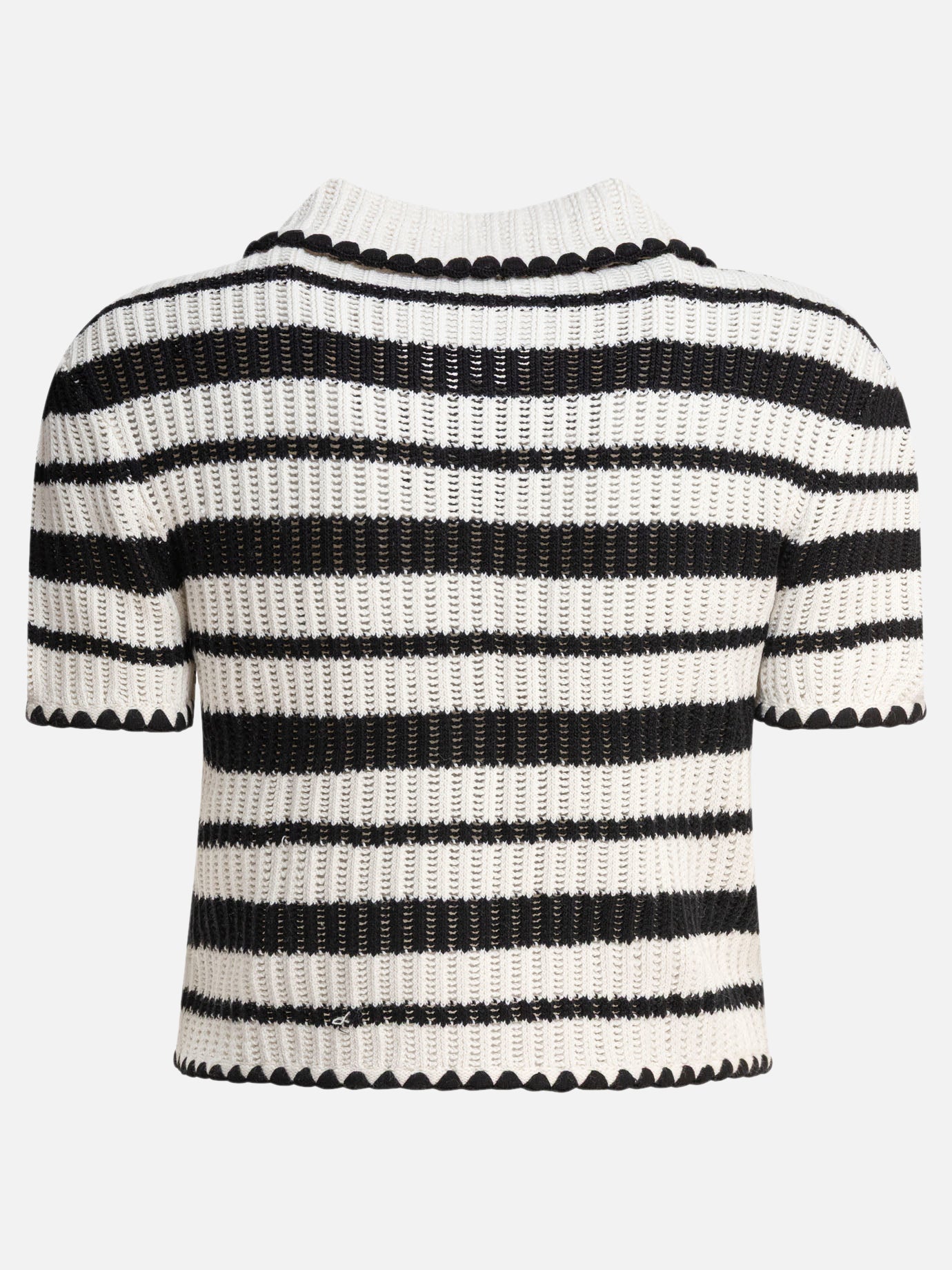 Polo sweater Striped  White - Self-portrait Women | PDP | VIETTI Online Store | Zoom-Modal_2
