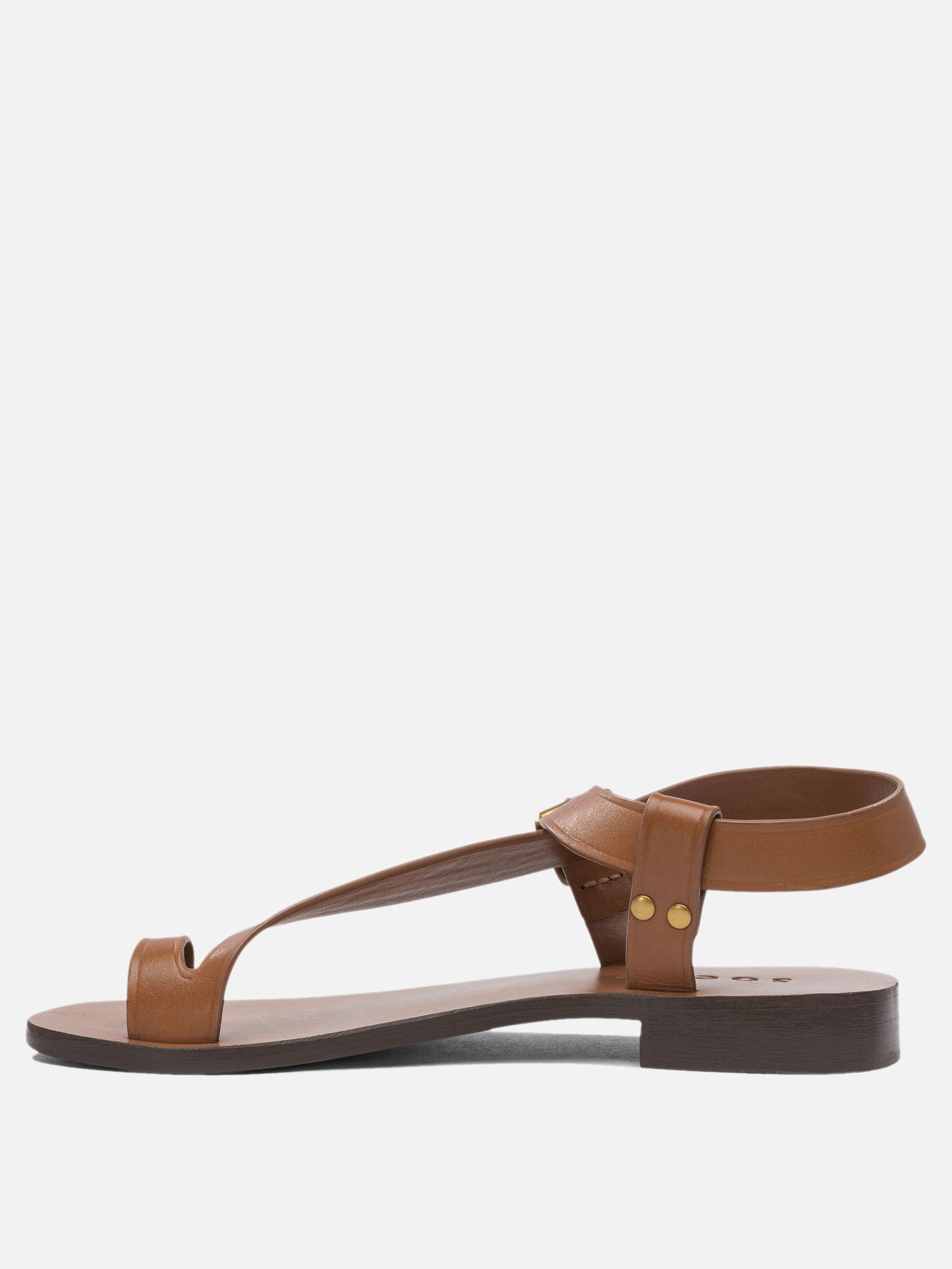Flat sandals 100% bovine leather - 100% leather  Brown - Soeur Women | PDP | VIETTI Online Store | thumbnail_3