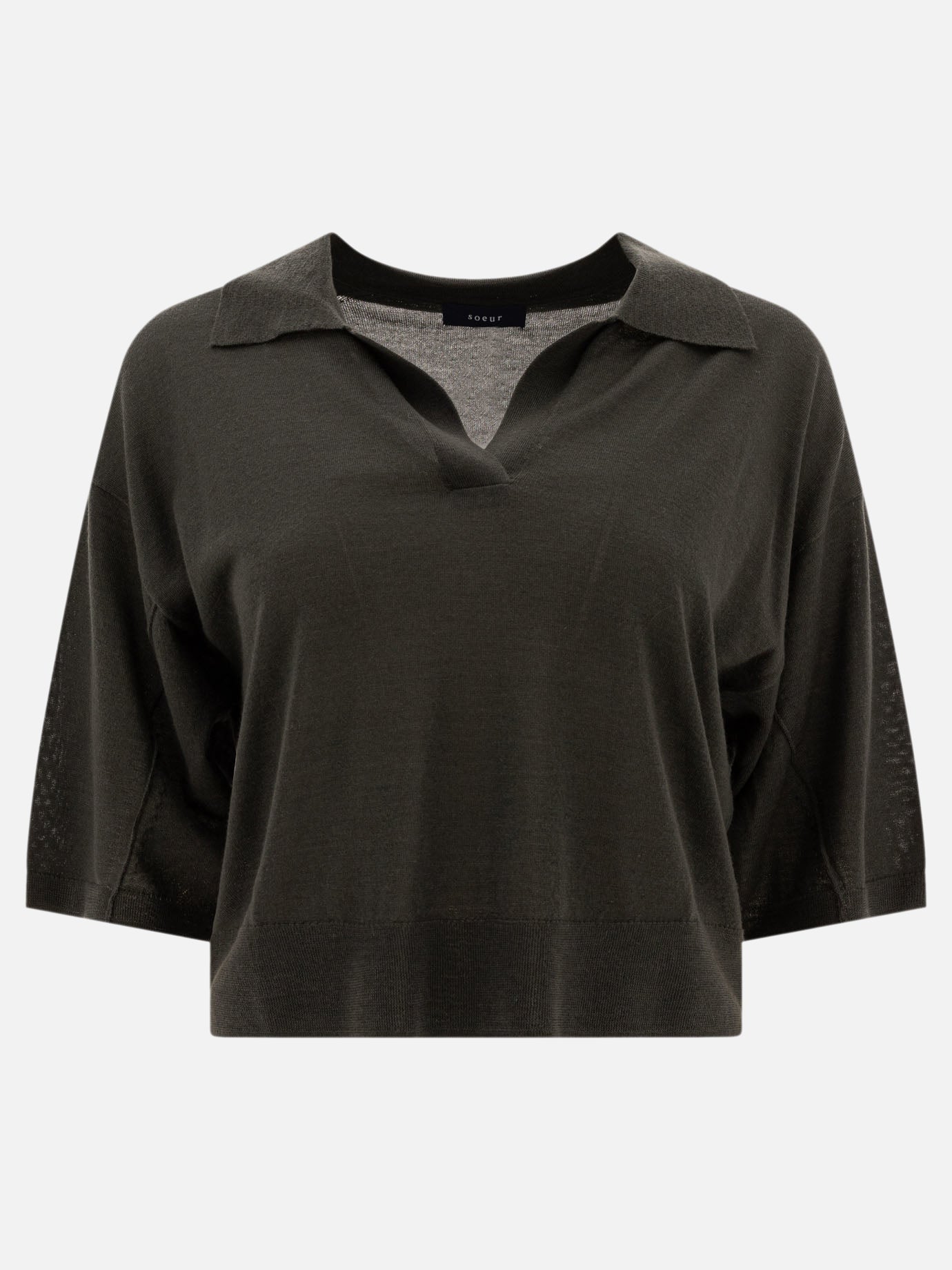 Polo shirts without buttons Solid colour  Grey - Soeur Women | PDP | VIETTI Online Store | Zoom-Modal
