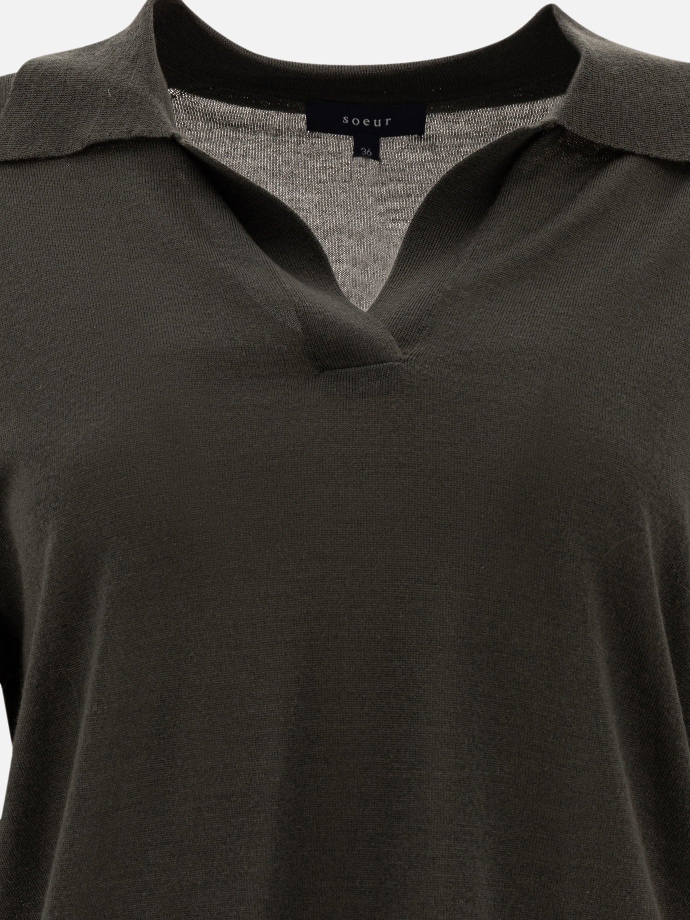 Polo shirts without buttons Solid colour  Grey - Soeur Women | PDP | VIETTI Online Store | Zoom-Modal_3
