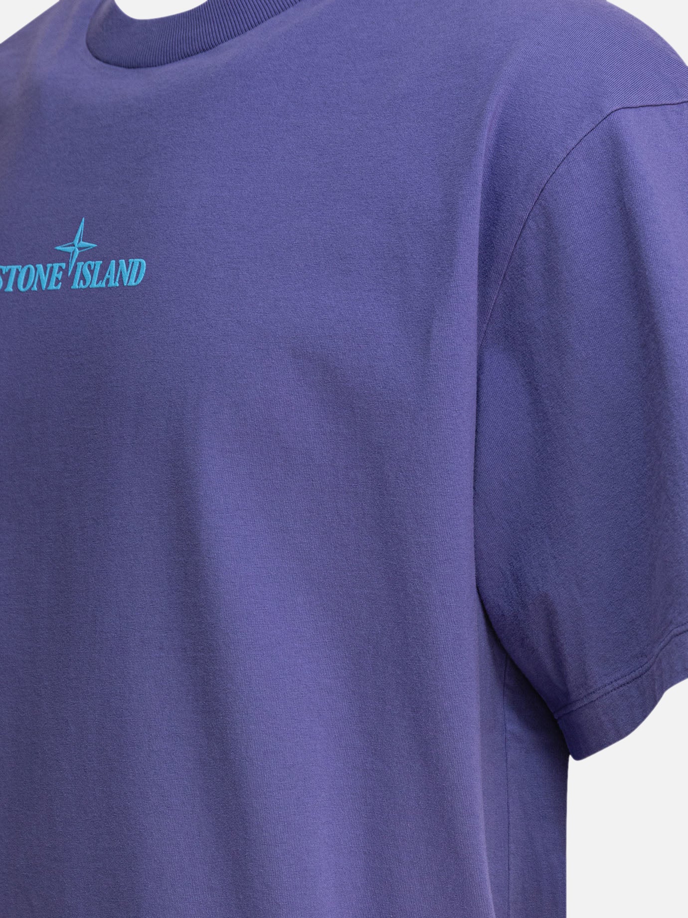 Crewneck t-shirts Logo  Purple - Stone Island Men | PDP | VIETTI Online Store | Zoom-Modal_4
