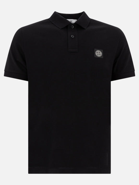 Polo shirts with buttons Logo  Black - Stone Island Men | PLP | VIETTI Online Store 
