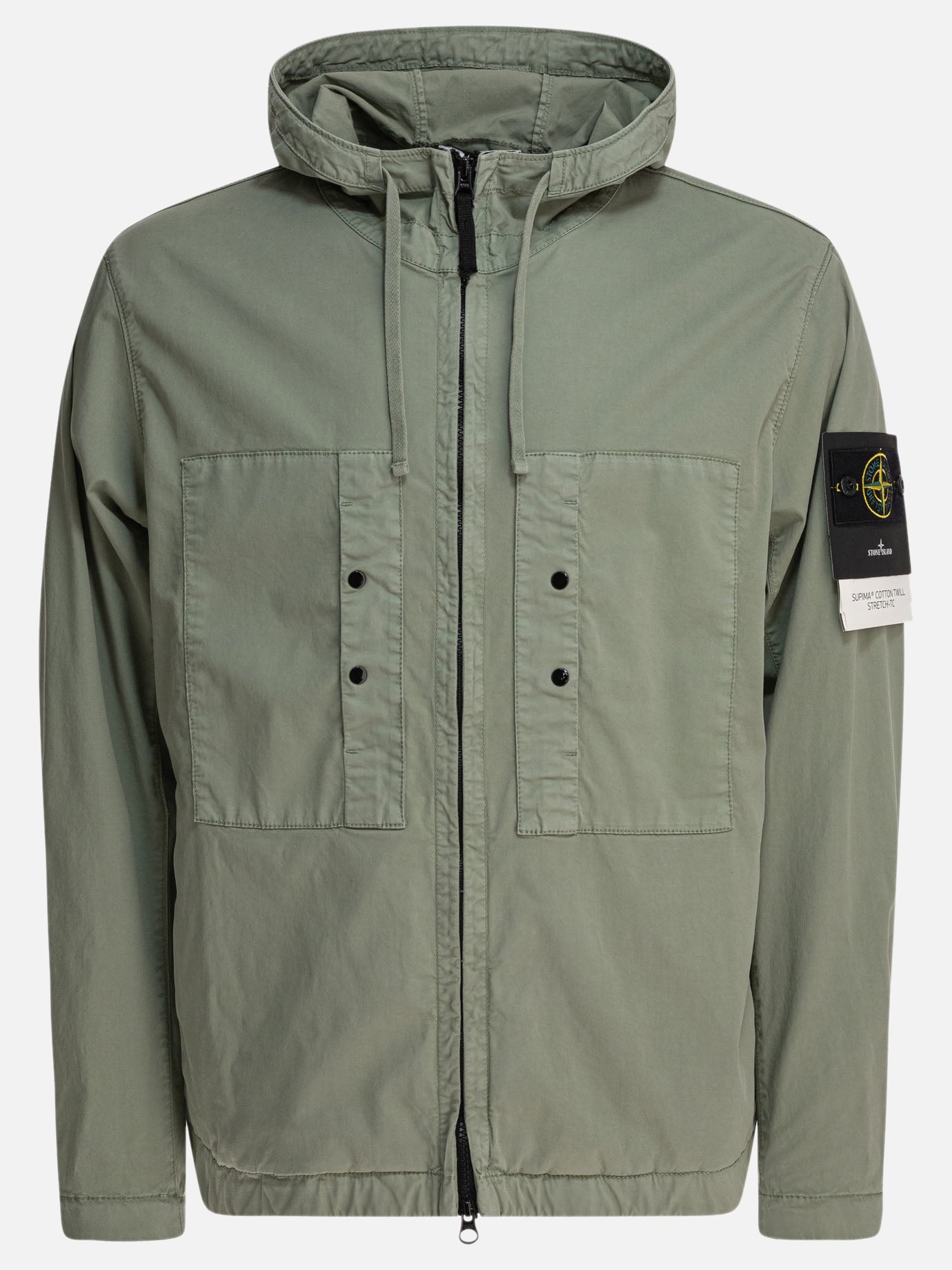 Quilted & Utility Jackets Logo  Green - Stone Island Men | PDP | VIETTI Online Store | thumbnail