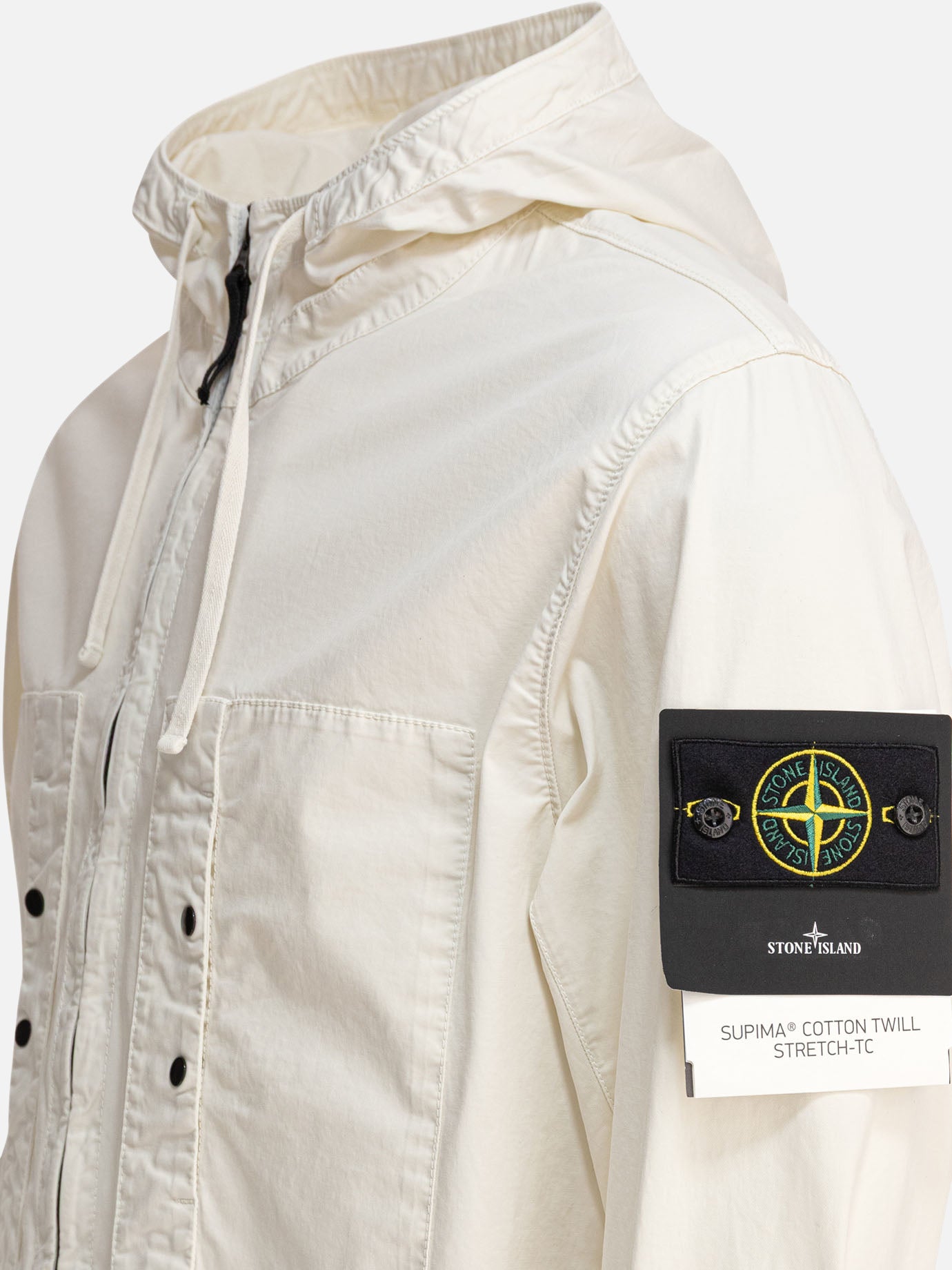 Quilted & Utility Jackets Logo  White - Stone Island Men | PDP | VIETTI Online Store | thumbnail_4