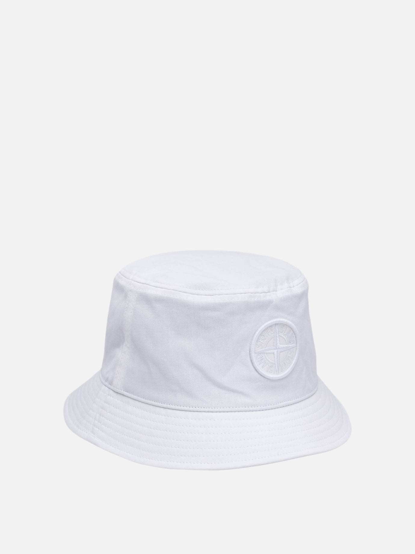 Bucket hats 100% cotton  White - Stone Island Men | PDP | VIETTI Online Store | Zoom-Modal_2
