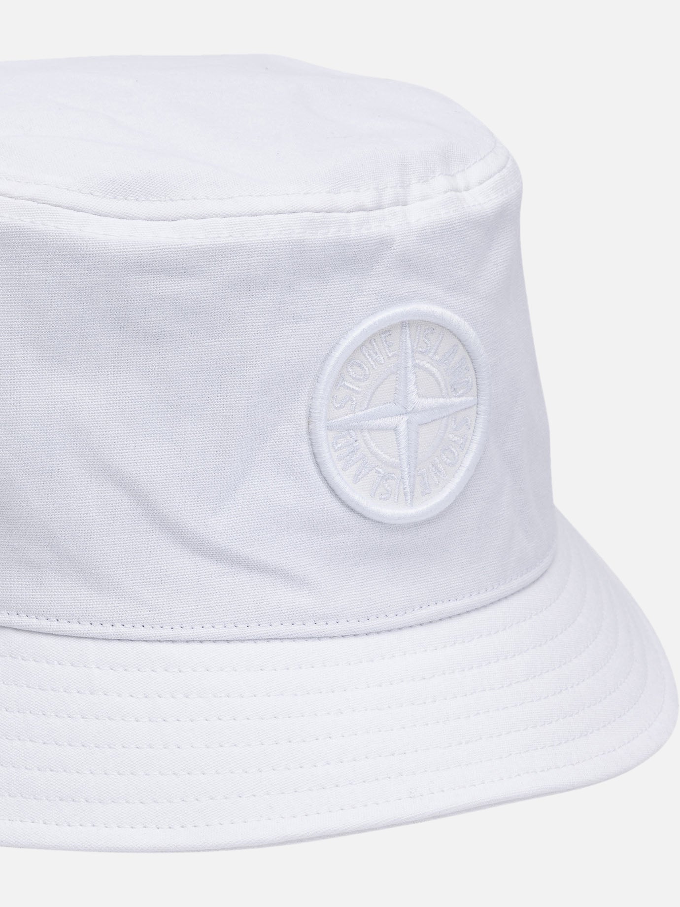 Bucket hats 100% cotton  White - Stone Island Men | PDP | VIETTI Online Store | thumbnail_4