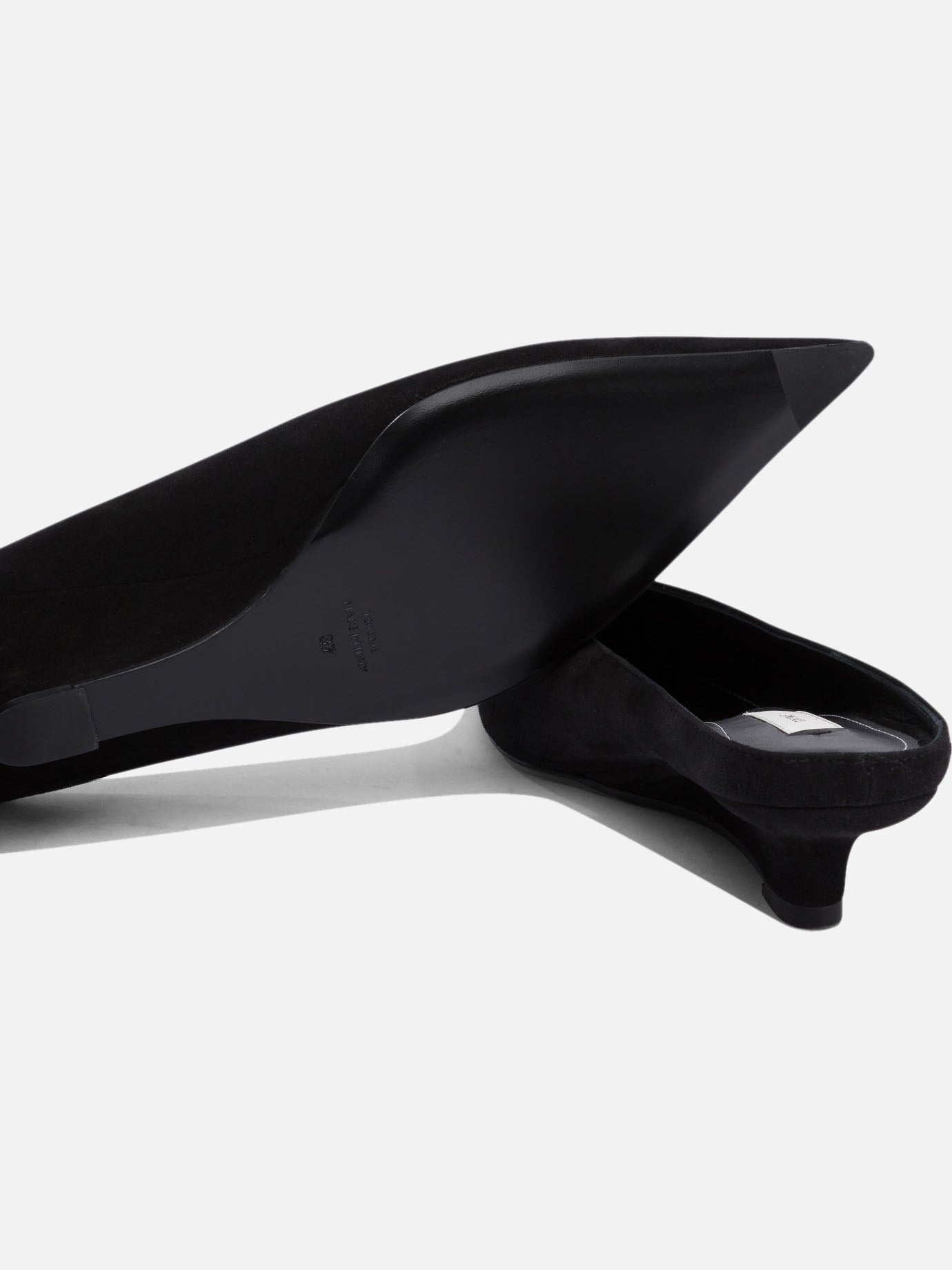 Toteme Leather mules 35 mm Black