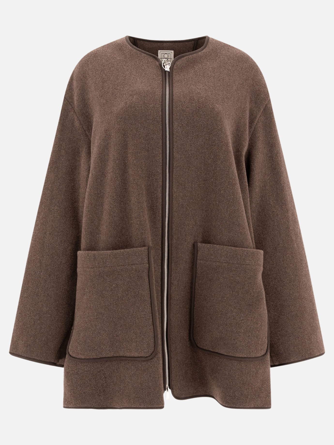 Toteme Felted wool jacket Brown