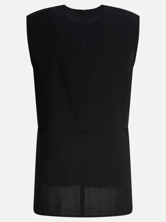 Toteme Tone-on-tone striped tank top 19988215_34 Black 2
