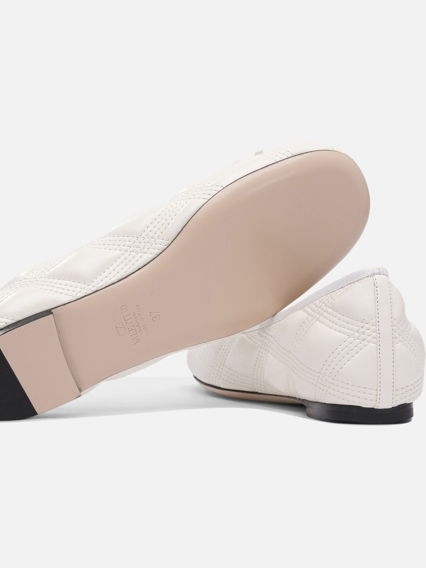 Classic ballet flats 100% leather - 100% leather  White - Valentino Garavani Women | PDP | VIETTI Online Store | thumbnail_5