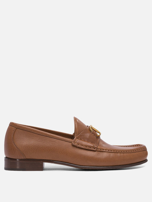 Valentino Garavani "VLogo Signature" 20mm loafers 12371610_40 Brown 1