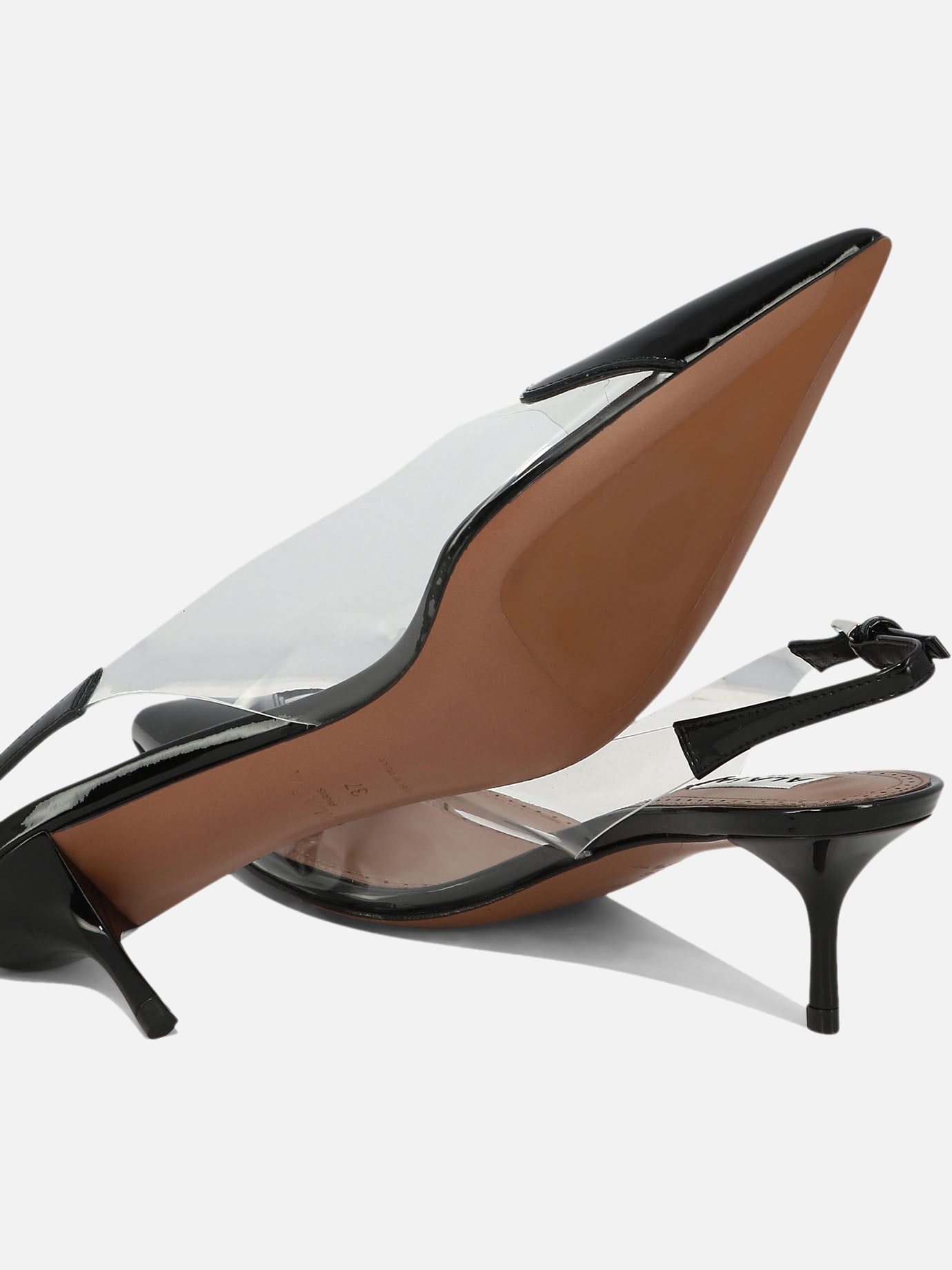 Slingbacks 50% patent calfskin 50% polyurethane - 95% leather 5% rubber  Black - Alaïa Women | PDP | VIETTI Online Store | Zoom-Modal_5
