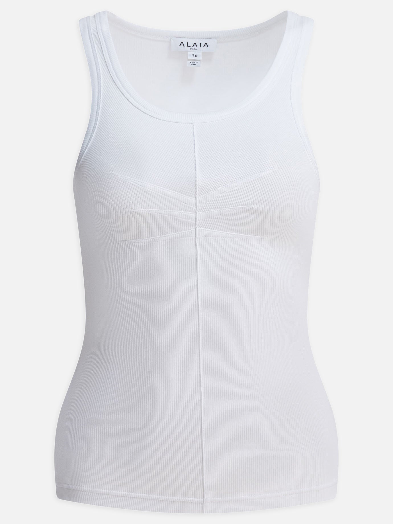 Tank tops Solid colour  White - Alaïa Women | PDP | VIETTI Online Store | thumbnail