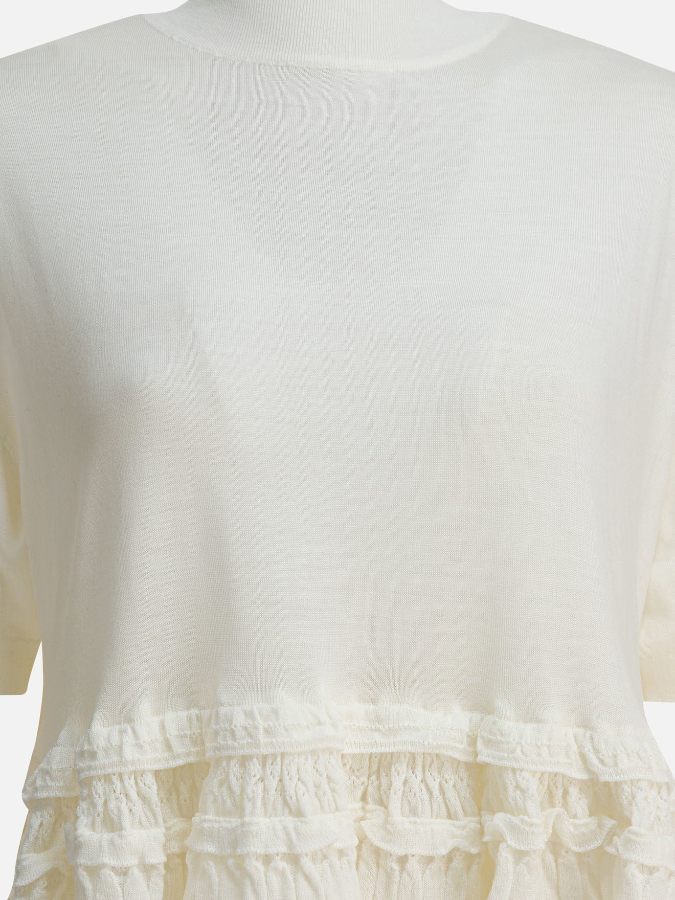 Mock neck t-shirts Solid colour  White - Alaïa Women | PDP | VIETTI Online Store | thumbnail_3
