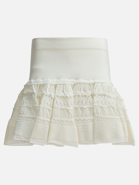 Miniskirts Solid colour  White - Alaïa Women | VIETTI Online Store 
