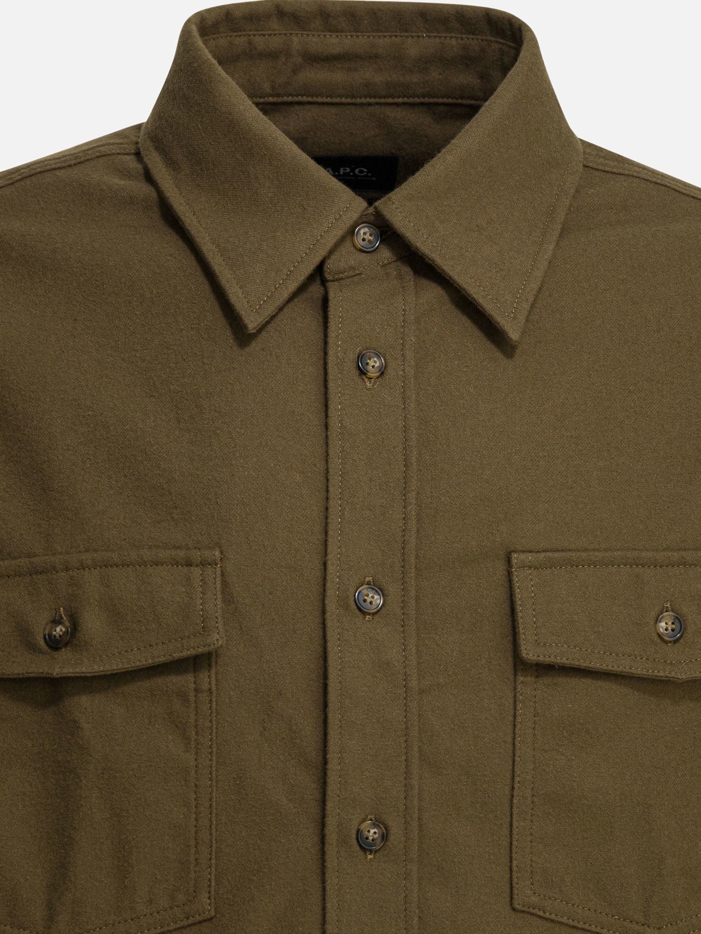 Overshirt jackets Solid colour  Green - A.P.C. Men | PDP | VIETTI Online Store | Zoom-Modal_3
