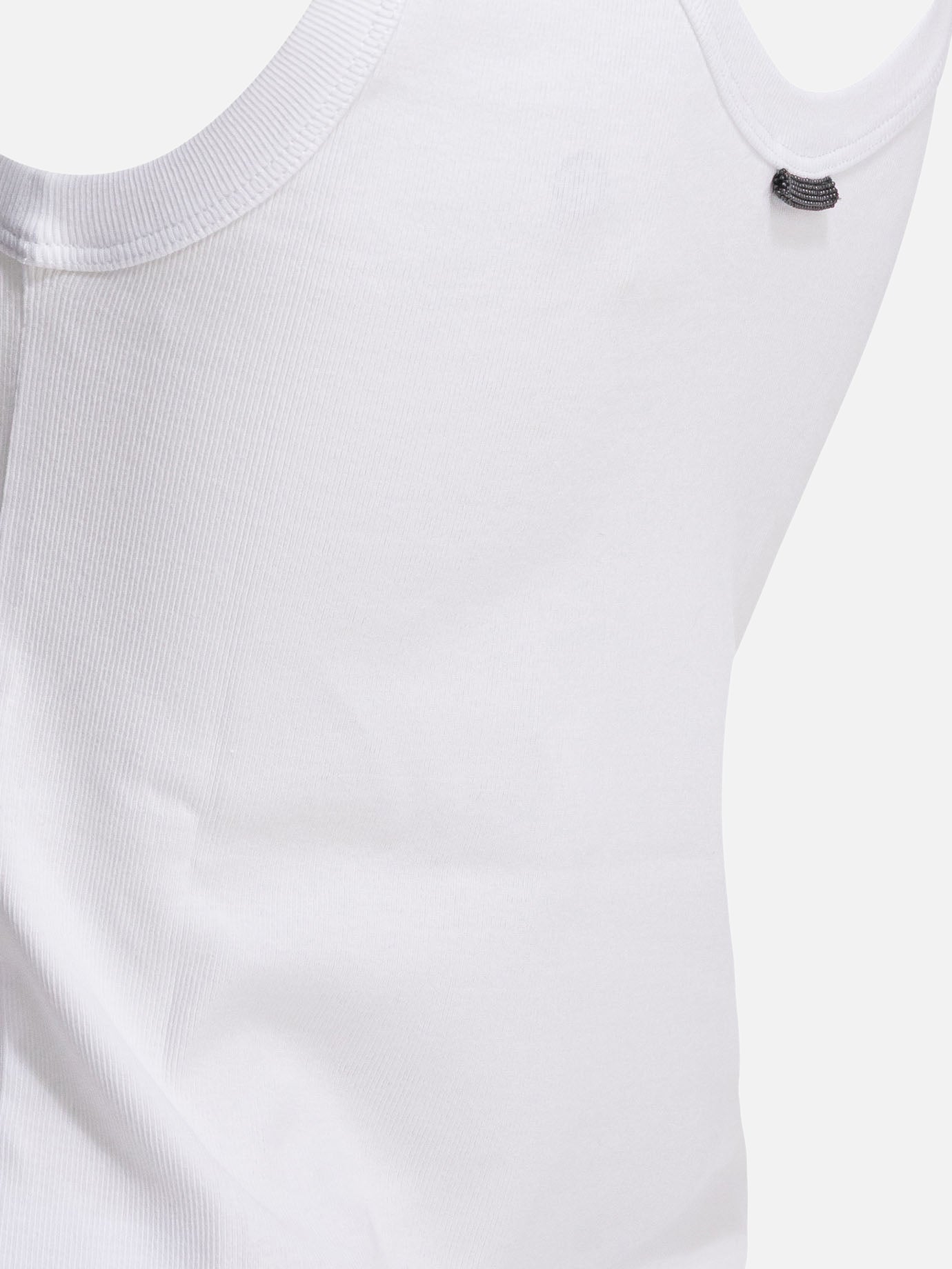 Tank tops Solid colour  White - Brunello Cucinelli Women | PDP | VIETTI Online Store | Zoom-Modal_4
