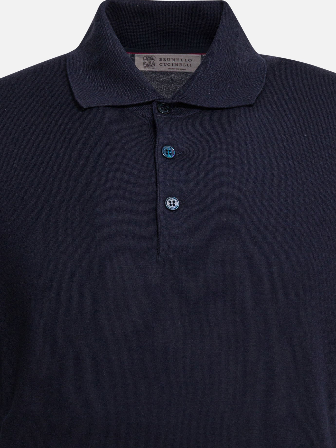 Polo shirts with buttons Solid colour  Blue - Brunello Cucinelli Men | PDP | VIETTI Online Store | thumbnail_3
