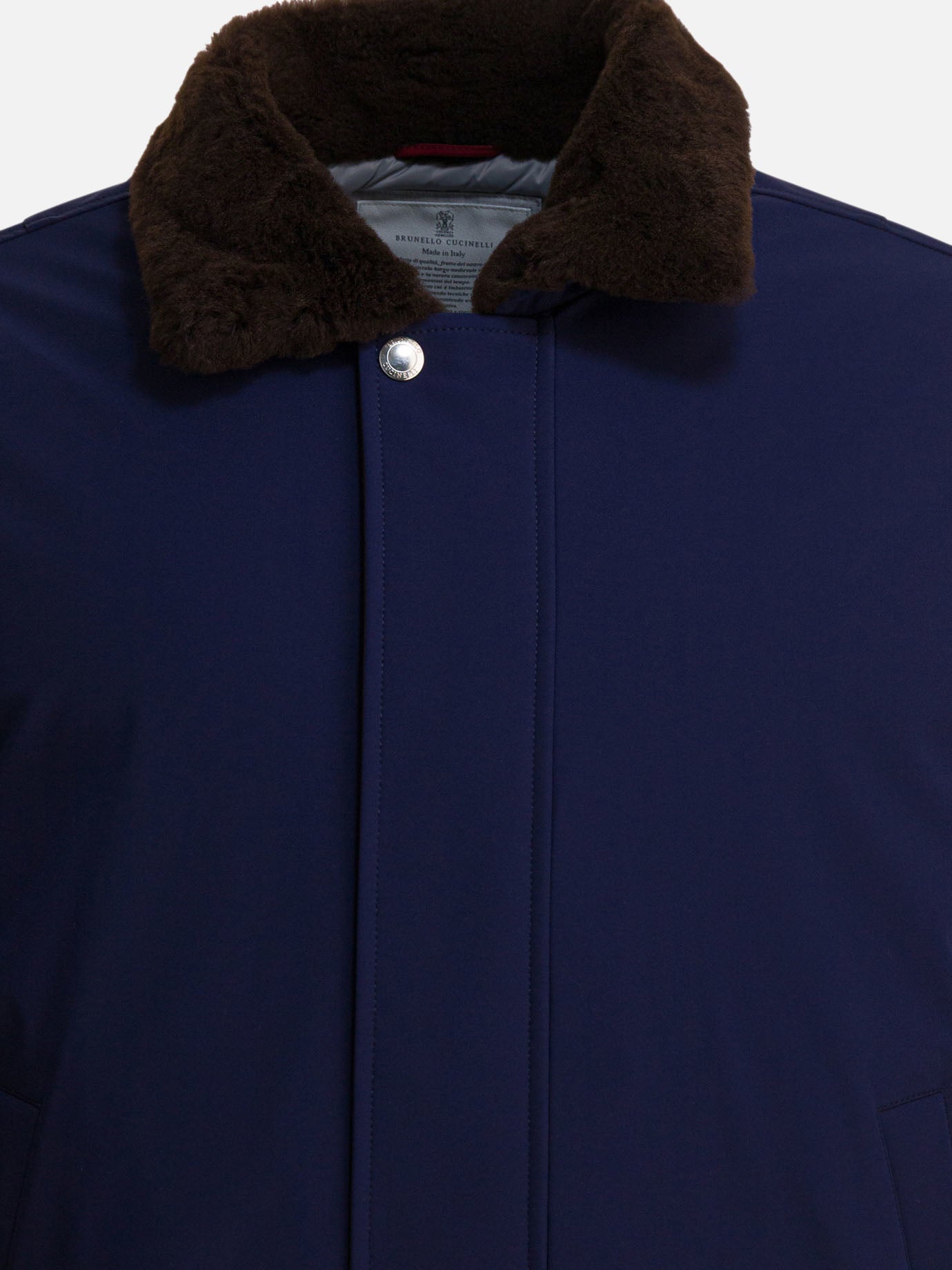 Down jackets Solid colour  Blue - Brunello Cucinelli Men | PDP | VIETTI Online Store | thumbnail_3