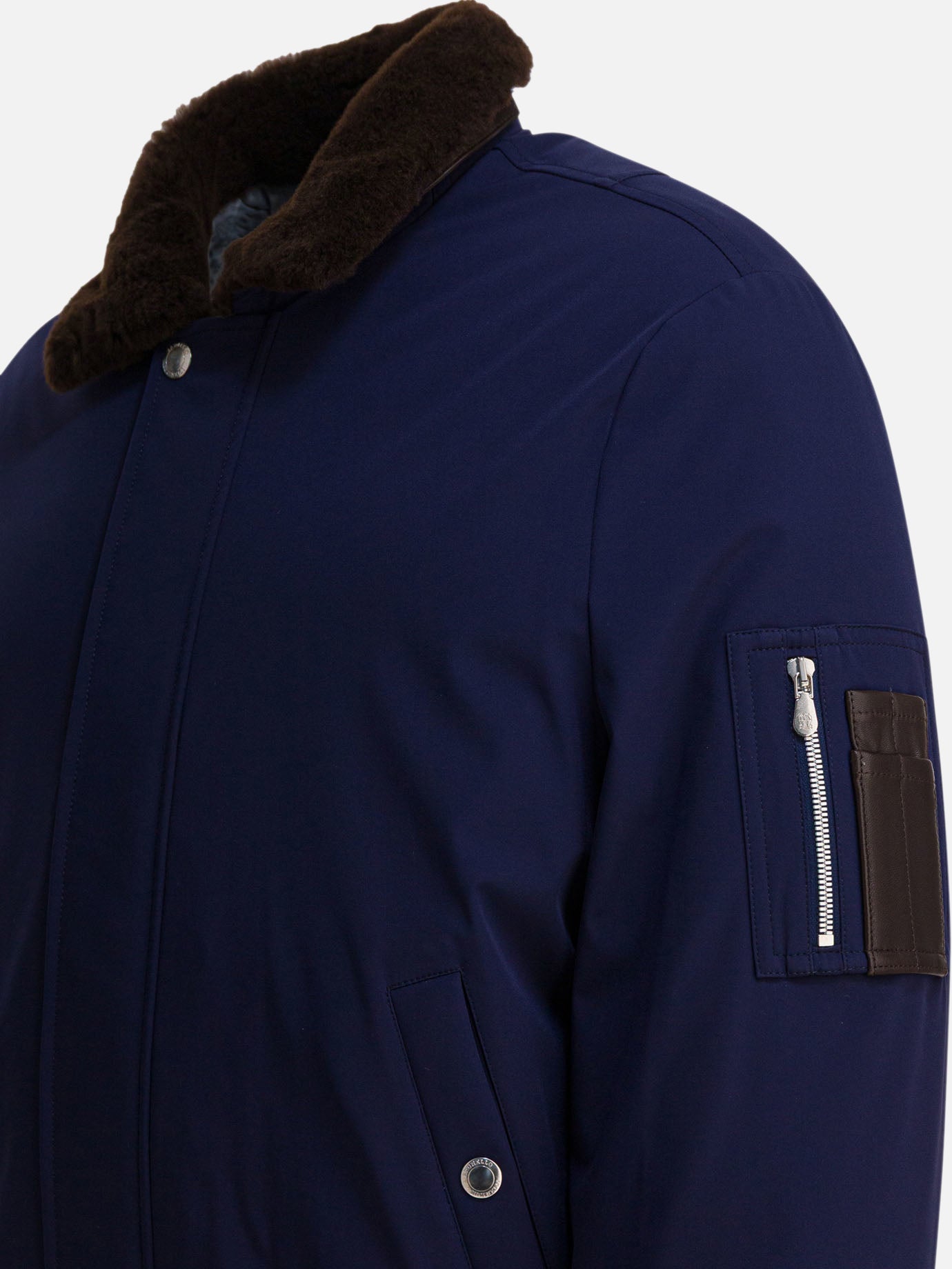 Down jackets Solid colour  Blue - Brunello Cucinelli Men | PDP | VIETTI Online Store | thumbnail_4