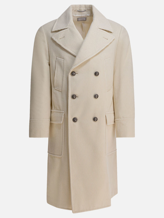 Long coats Solid colour  White - Brunello Cucinelli Men | PLP | VIETTI Online Store 
