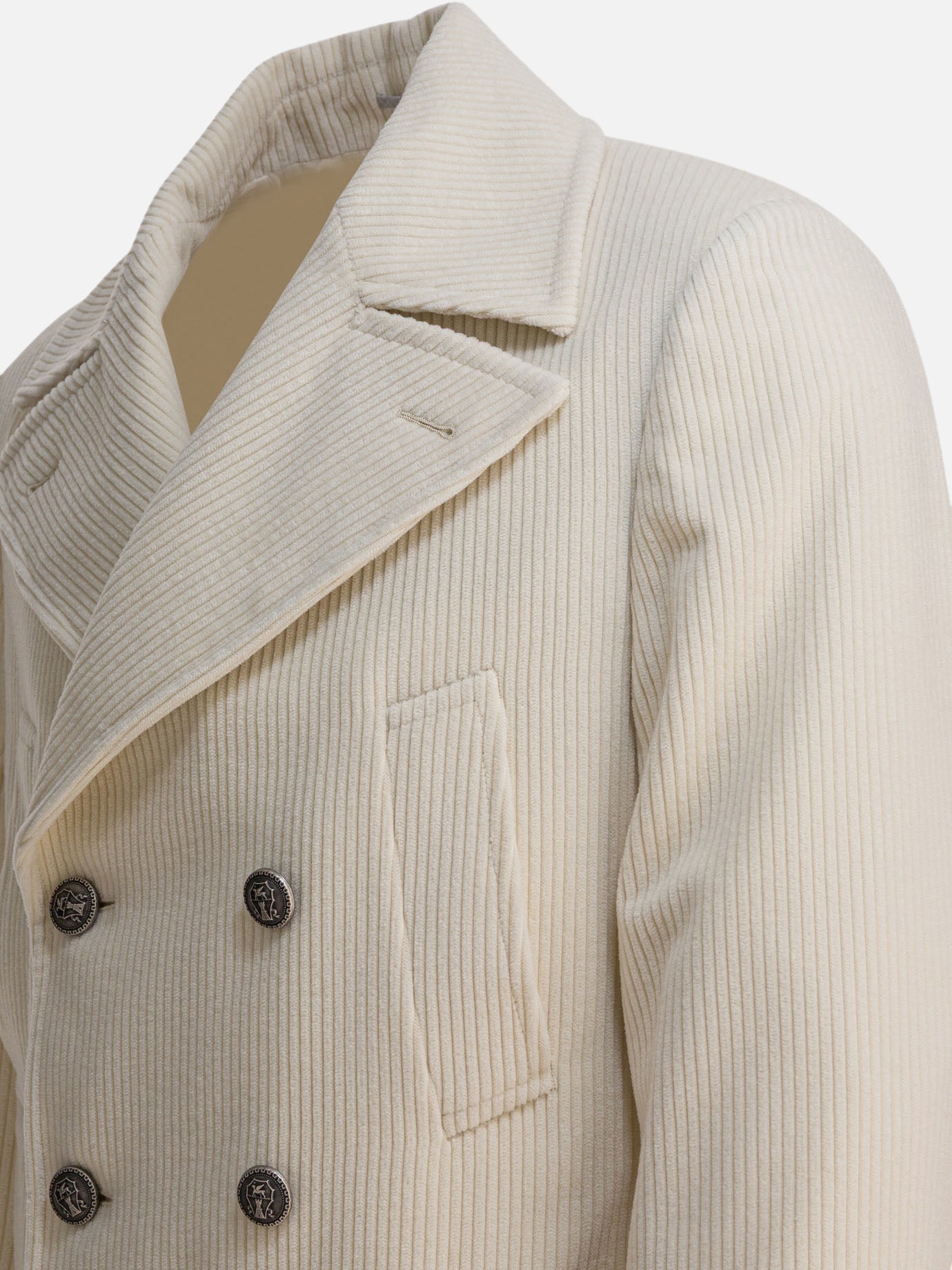 Long coats Solid colour  White - Brunello Cucinelli Men | PDP | VIETTI Online Store | thumbnail_4