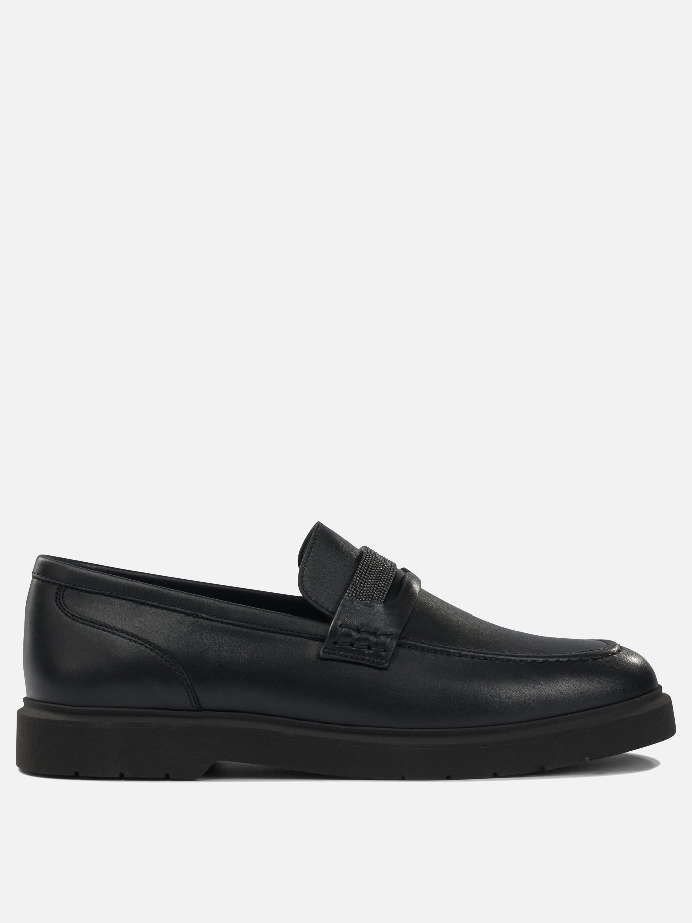 Loafers 100% leather - 100% leather  Black - Brunello Cucinelli Women | PDP | VIETTI Online Store | thumbnail