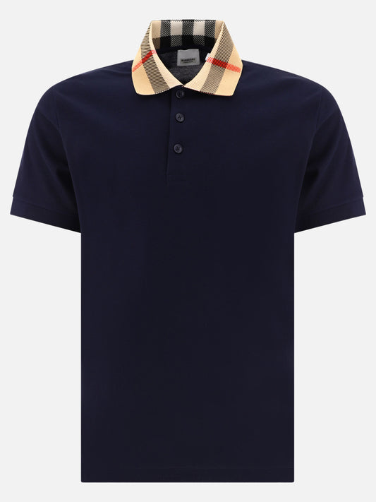 Polo shirts with buttons Check  Blue - Burberry Men | PDP | VIETTI Online Store 
