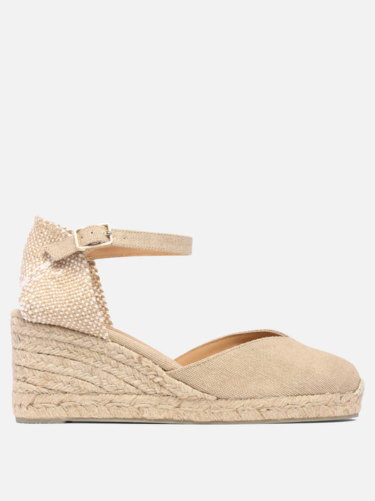 Heeled espadrilles 100% organic cotton - 100% rubber  Beige - Castañer Women | PLP | VIETTI Online Store 

