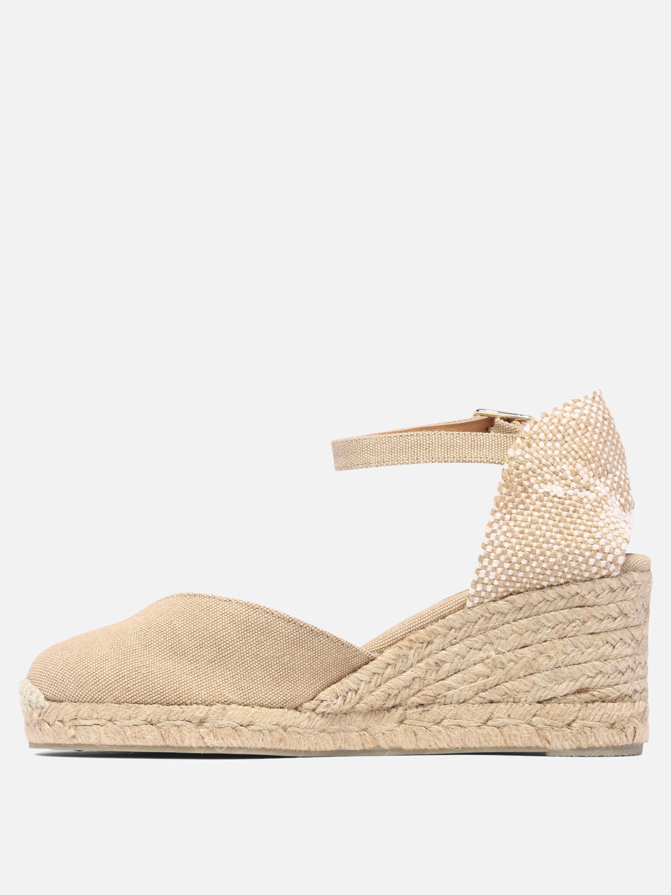 Heeled espadrilles 100% organic cotton - 100% rubber  Beige - Castañer Women | PDP | VIETTI Online Store | thumbnail_3