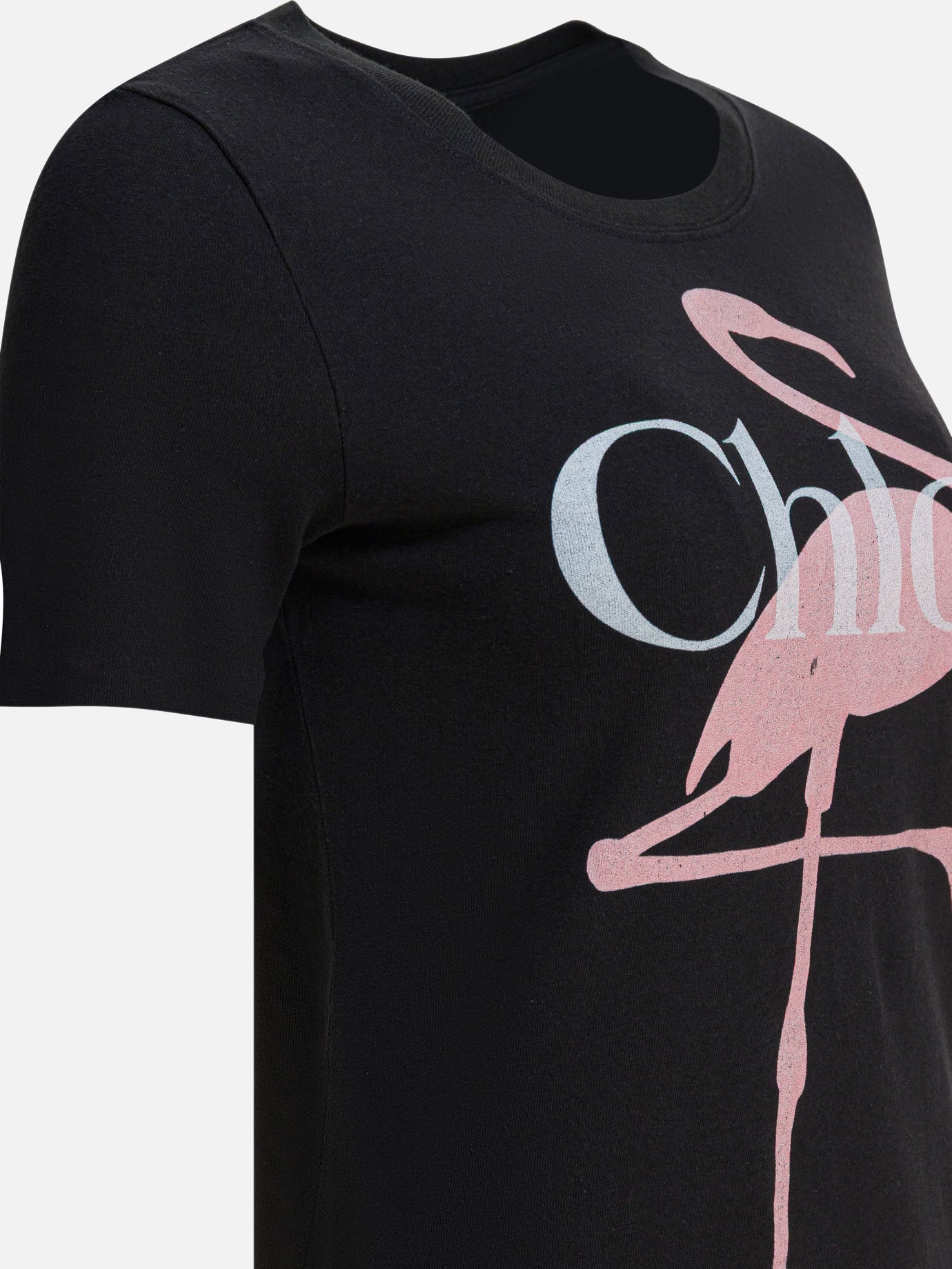 Crewneck t-shirts Logo  Black - Chloé Women | PDP | VIETTI Online Store | thumbnail_4