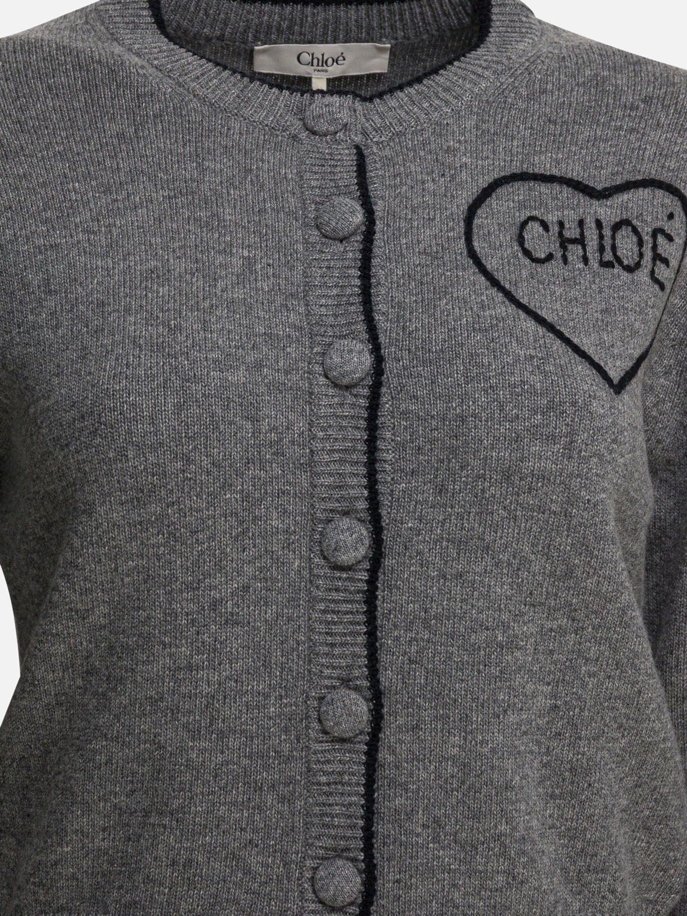 Cardigans Logo  Grey - Chloé Women | PDP | VIETTI Online Store | Zoom-Modal_3
