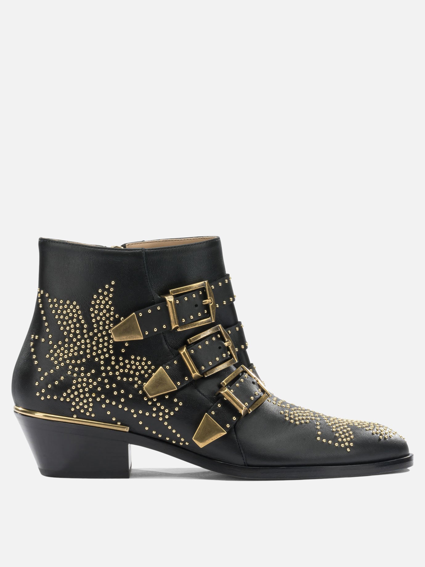 Zipped boots 88% calf leather 12% goat leather - 100% calf leather  Black - Chloé Women | PDP | VIETTI Online Store | Zoom-Modal
