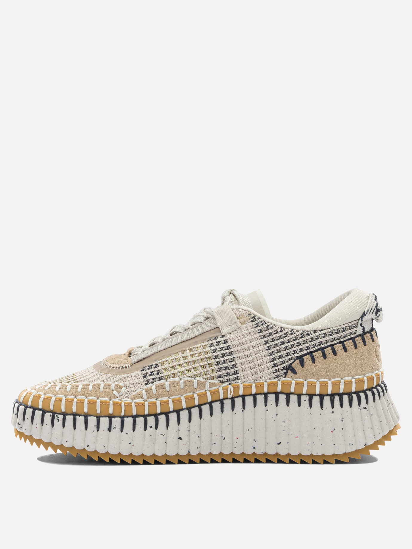 Low top sneakers 100% polyester - 100% calf leather  Beige - Chloé Women | PDP | VIETTI Online Store | Zoom-Modal_3
