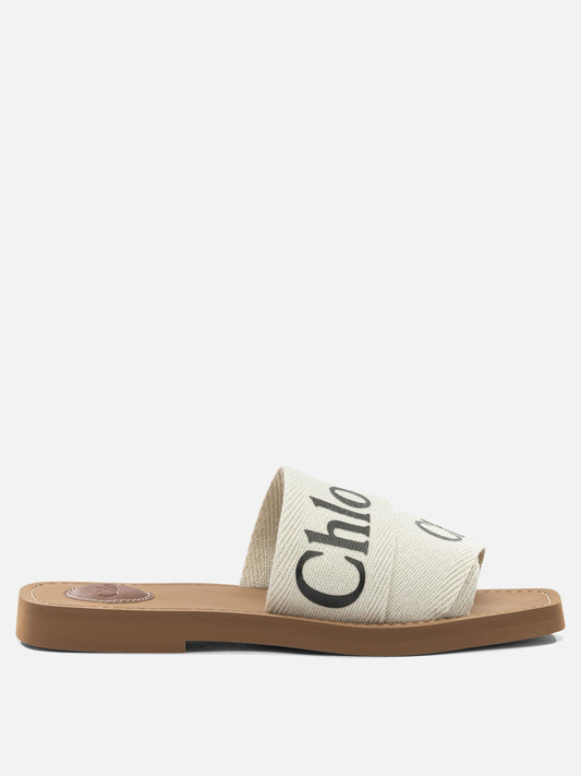 Flat sandals 100%ethylene vinyl acetate - 95% ethylene vinyl acetate 5% cow leather  White - Chloé Women | PDP | VIETTI Online Store 
