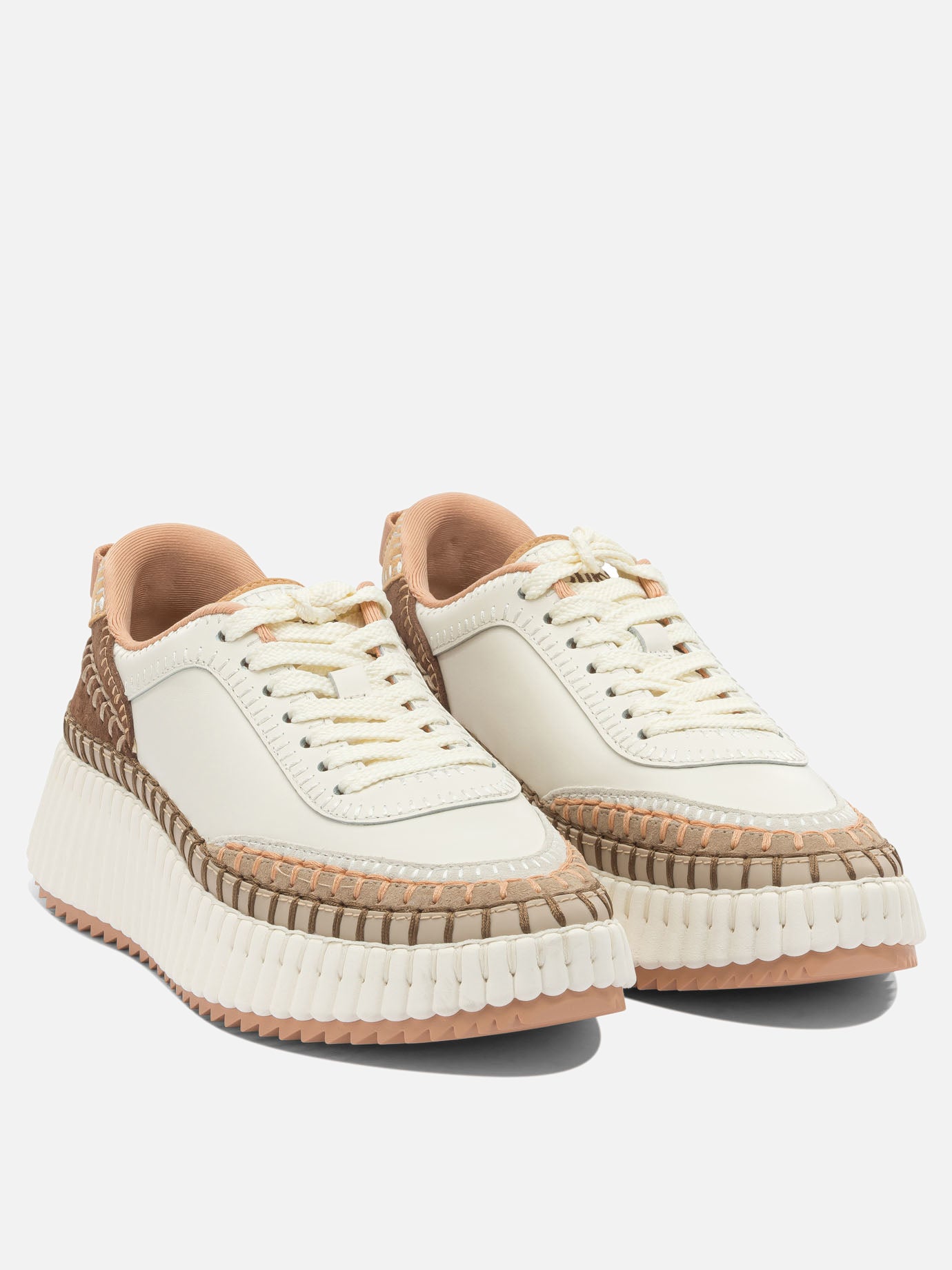 Low top sneakers 95% polyester 5% elastane - 100% ethylene vinyl acetate  Beige - Chloé Women | PDP | VIETTI Online Store | Zoom-Modal_2

