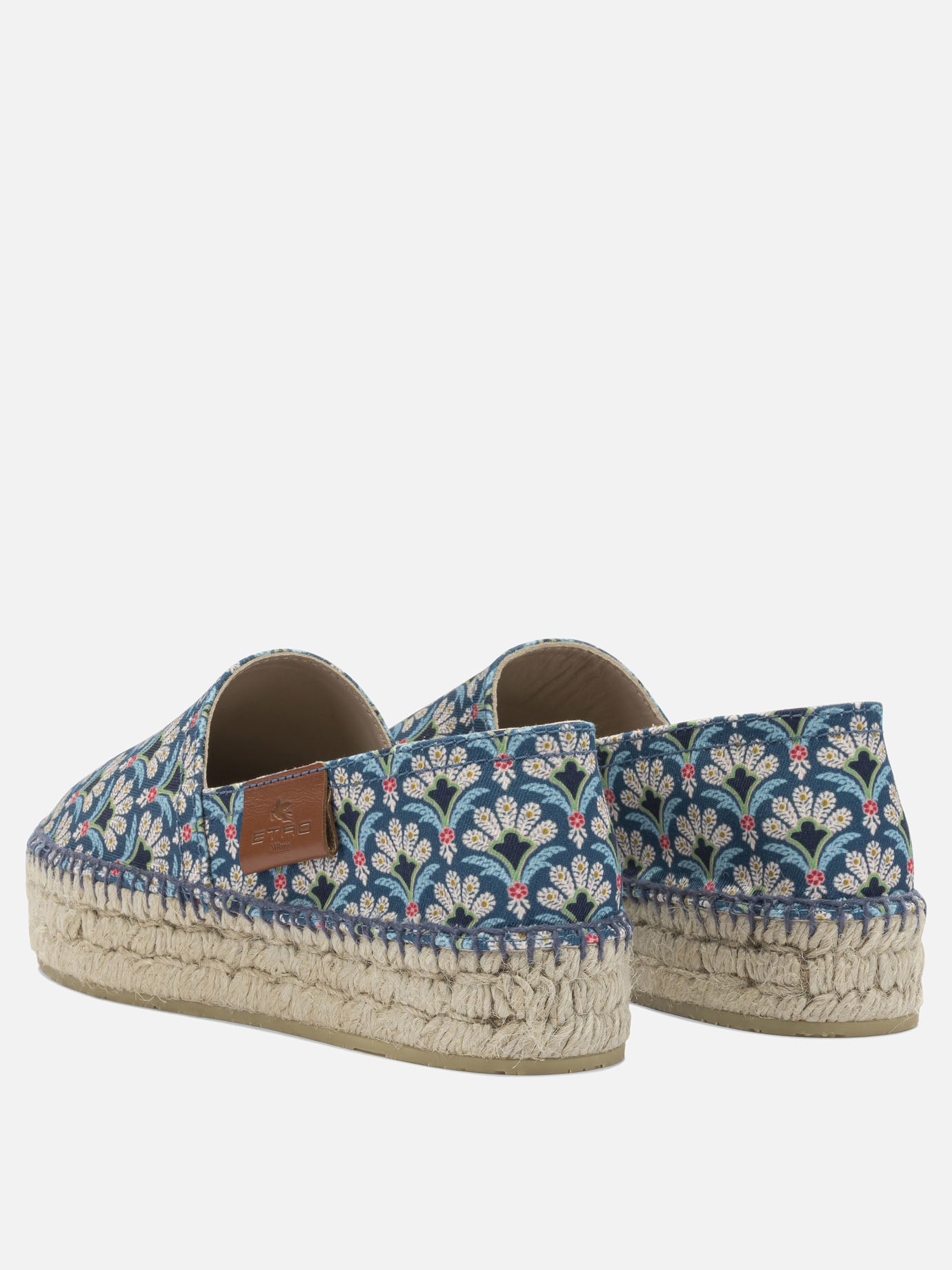 Flat espadrilles 100% cotton  Blue - Etro Women | PDP | VIETTI Online Store | thumbnail_4