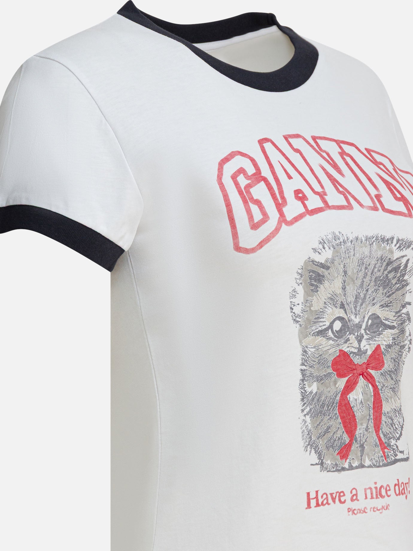 Crewneck t-shirts Logo  White - Ganni Women | PDP | VIETTI Online Store | Zoom-Modal_4
