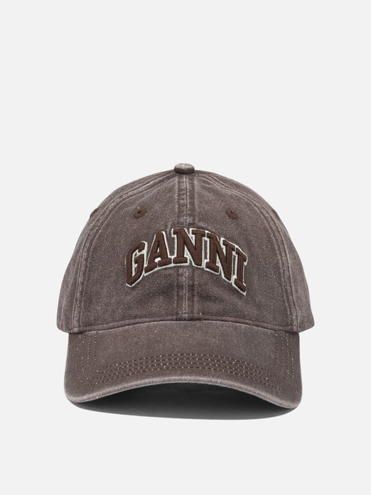 Baseball caps 100% organic cotton  Brown - Ganni Women | PLP | VIETTI Online Store 
