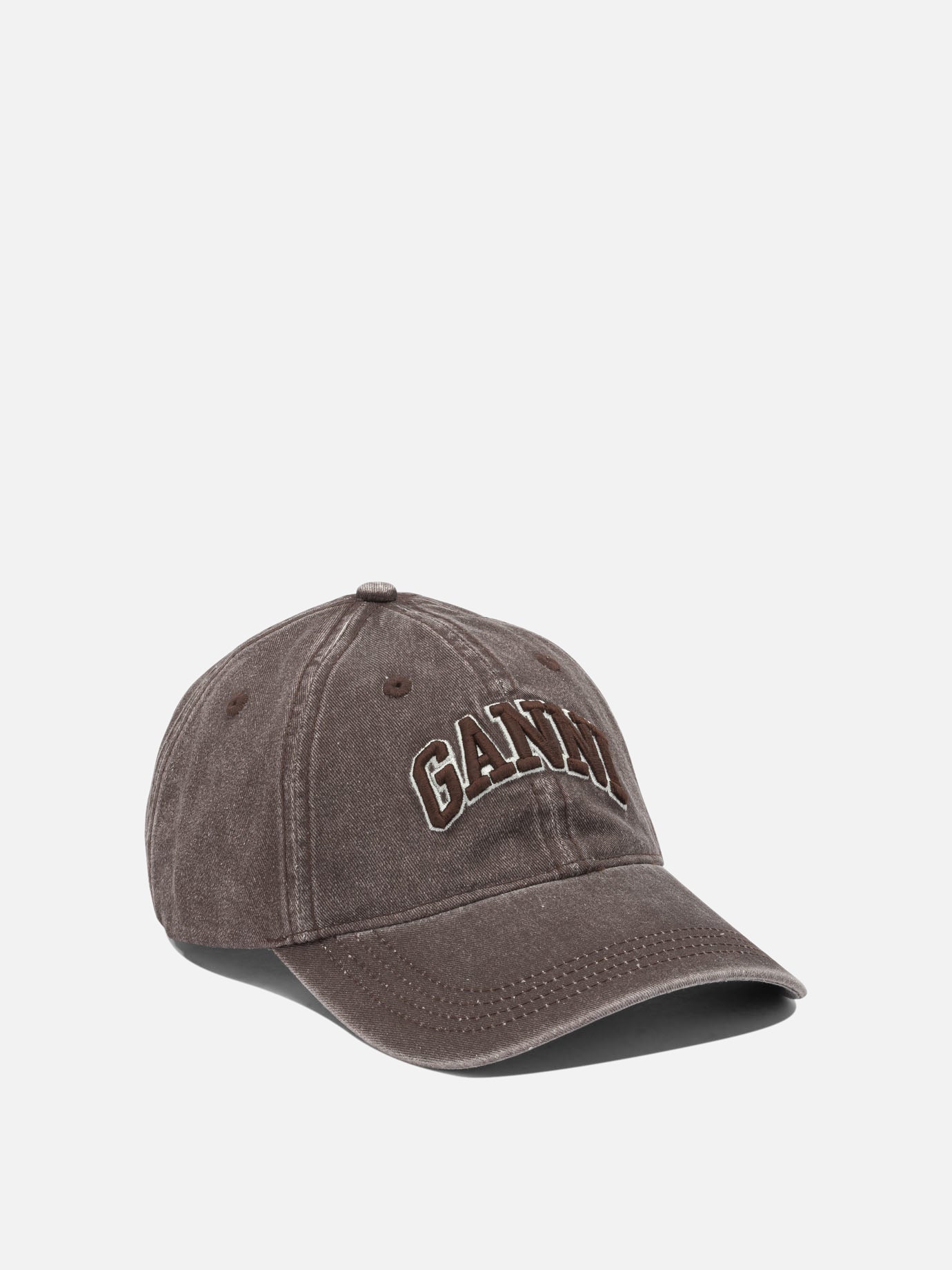 Baseball caps 100% organic cotton  Brown - Ganni Women | PDP | VIETTI Online Store | Zoom-Modal_2
