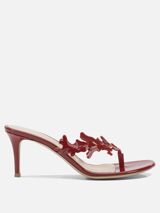 Mules 100% leather - 100% leather  Red - Gianvito Rossi Women | PLP | VIETTI Online Store 
