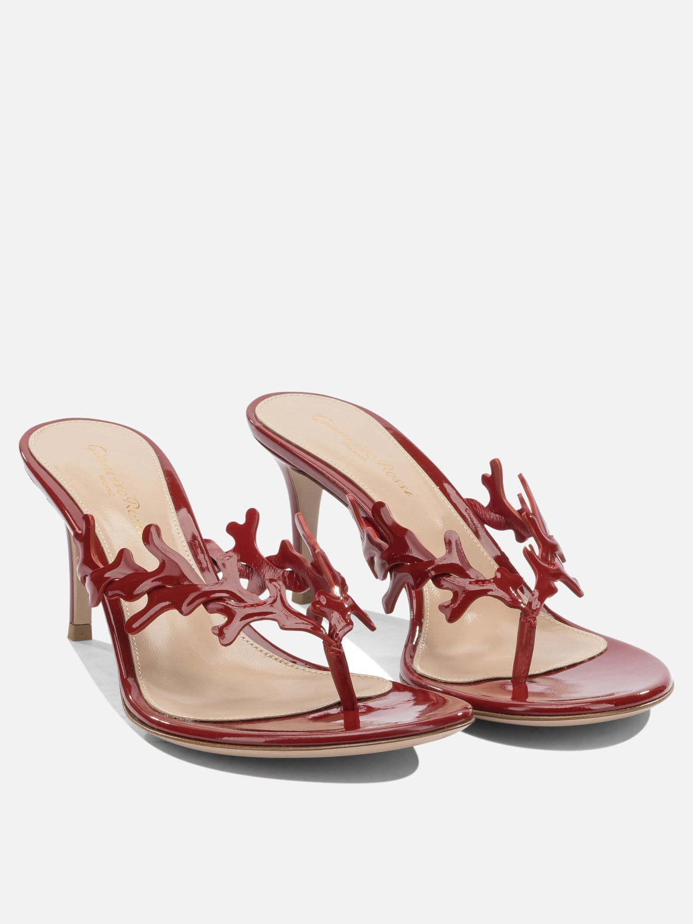 Mules 100% leather - 100% leather  Red - Gianvito Rossi Women | PDP | VIETTI Online Store | thumbnail_2