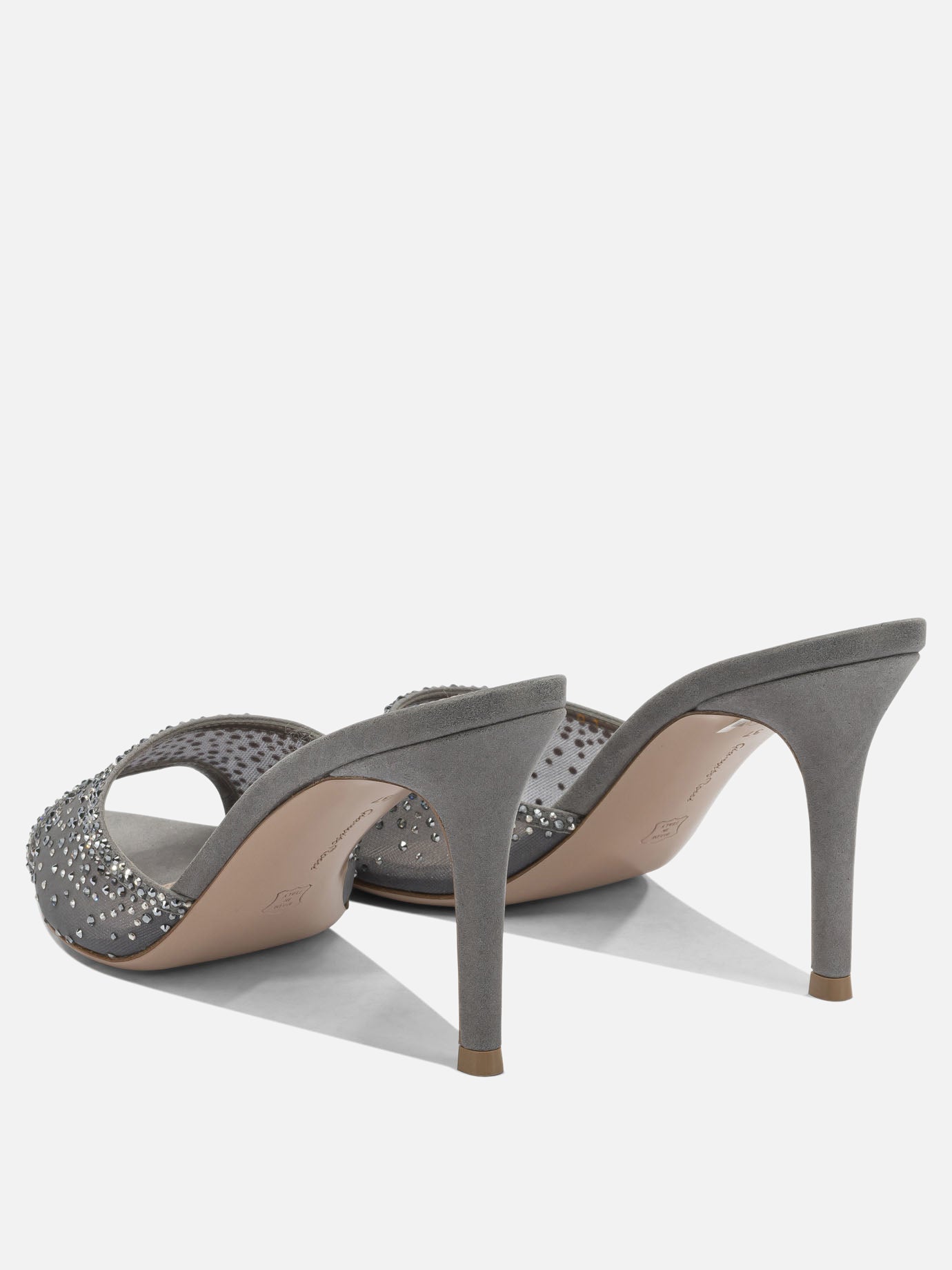 Heeled sandals 70% fabric 30% suede - 100% leather  Grey - Gianvito Rossi Women | PDP | VIETTI Online Store | Zoom-Modal_4
