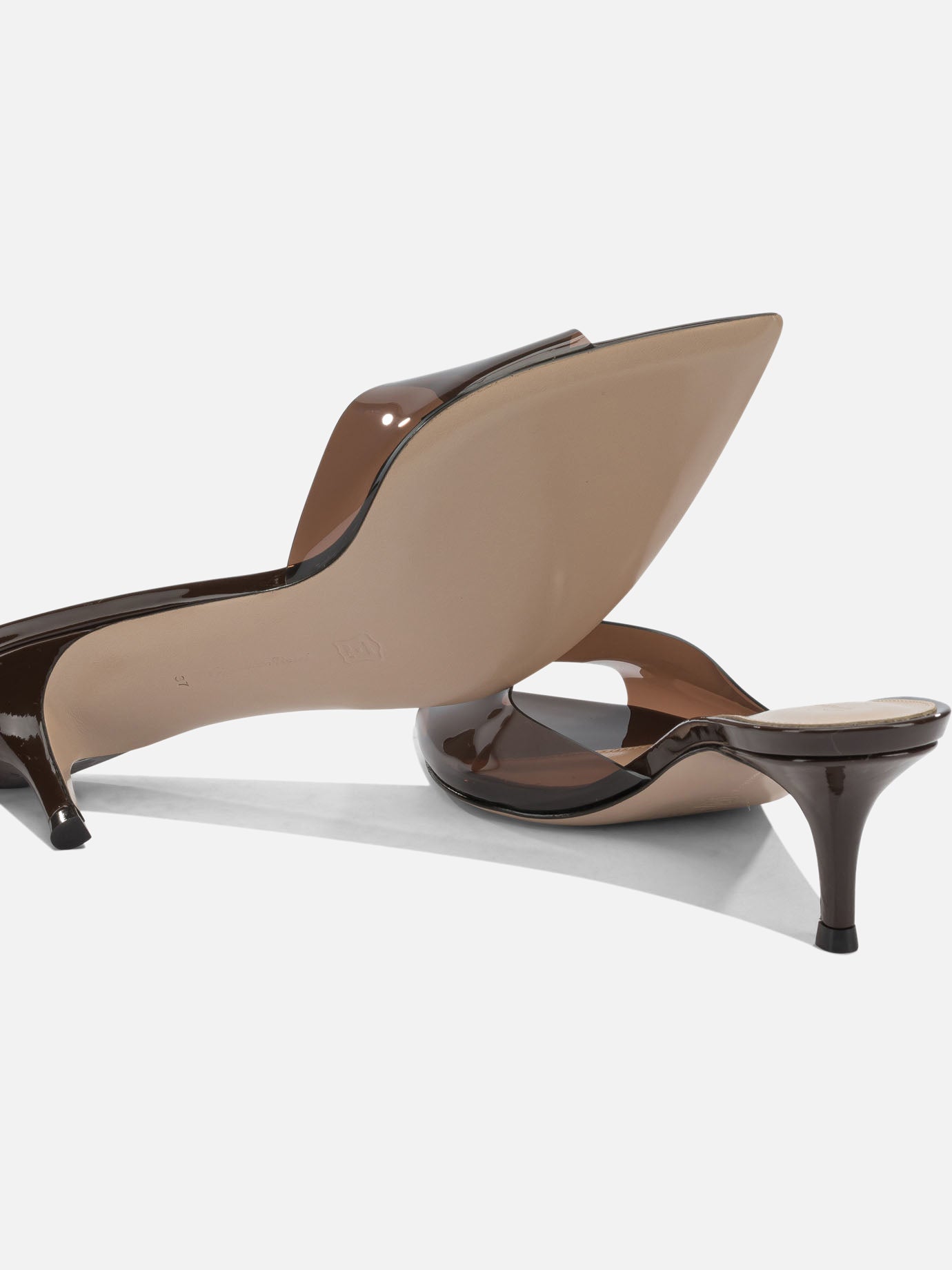 Mules 100% thermoplastic polyurethane - 100% leather  Brown - Gianvito Rossi Women | PDP | VIETTI Online Store | thumbnail_5