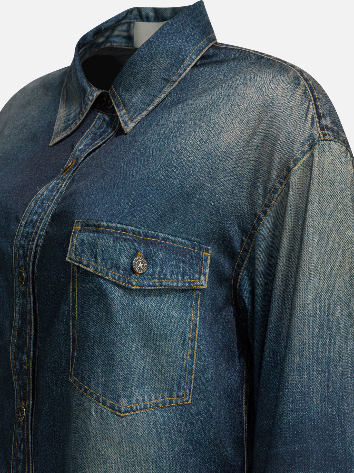 Overshirt jackets Solid colour  Blue - Golden Goose Women | PDP | VIETTI Online Store | thumbnail_4