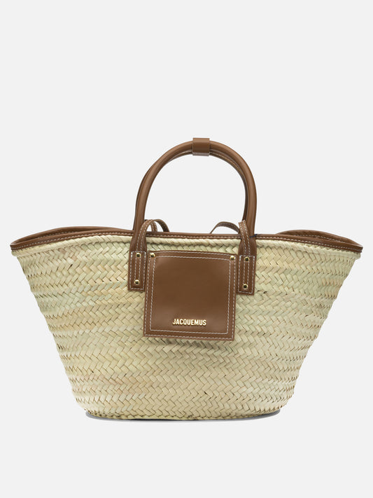 Large bags 100% palm leaves - 100% leather  Beige - Jacquemus Women | PLP | VIETTI Online Store 
