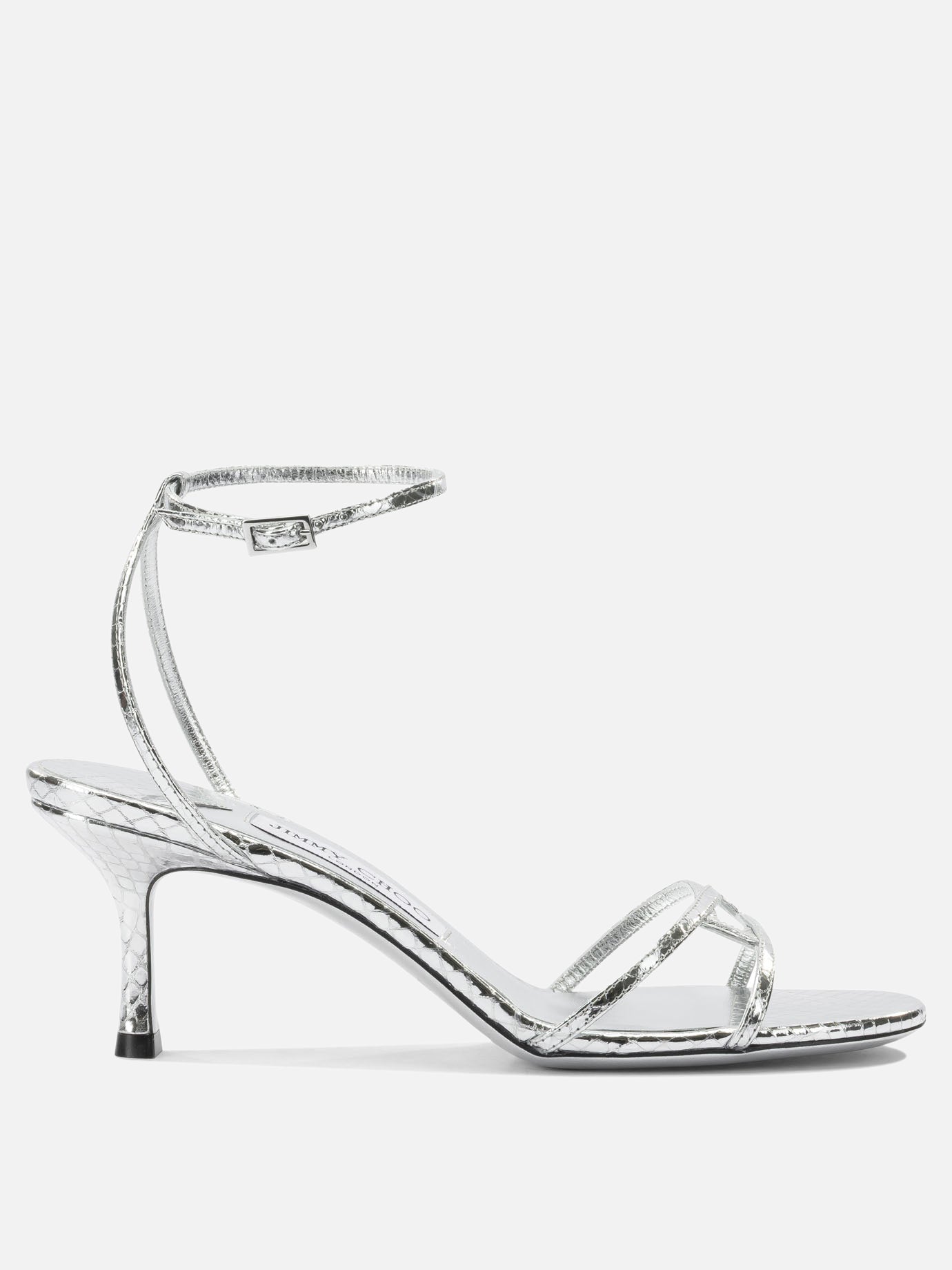 Heeled sandals 1998 LEO 100  Silver - Jimmy Choo Women | PDP | VIETTI Online Store | Zoom-Modal
