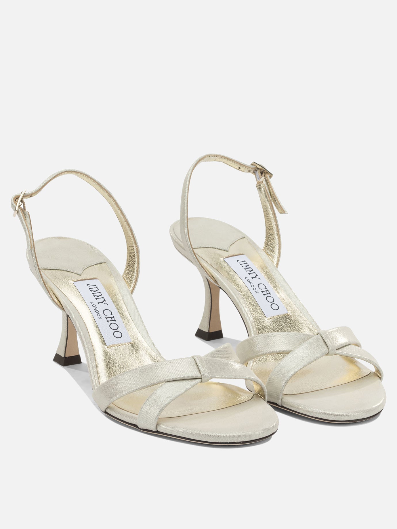 Heeled sandals 86% leather 5% salpa 4% plastic 5% metal - 100% calf  Gold - Jimmy Choo Women | PDP | VIETTI Online Store | thumbnail_2